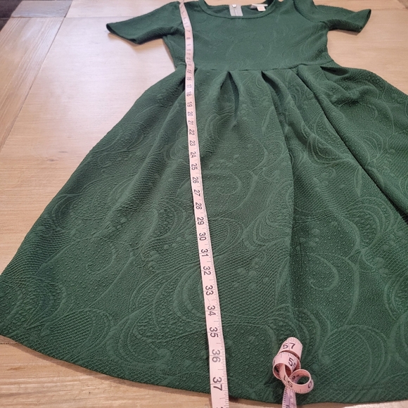 LulaRoe Amelia Elegant Green Dress XS - Picture 7 of 7